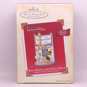 Looney Tunes Bugs Bunny and Daffy Duck Hallmark Keepsake Christmas Ornaments NWT